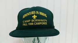 Vtg BSA BOY SCOUTS Snapback Hat Camp Boyhaven 1998 Camporee Mesh Back Ba... - $33.37