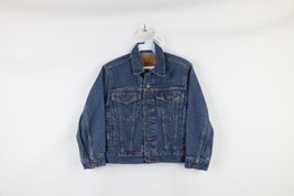Vintage 90s Levis Boys Size Small Distressed Denim Jean Trucker Jacket B... - $49.45