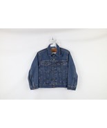 Vintage 90s Levis Boys Size Small Distressed Denim Jean Trucker Jacket B... - £39.32 GBP