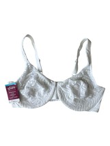 OLGA By WARNER&#39;S Sheer Leaves Lace Full-Coverage Minimizer White Bra 42D... - $487.30 MXN