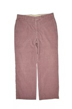 Vintage Farah Pants Mens 34x28 Corduroy Straight Leg Pink Rose 90s Trousers - £25.40 GBP