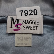 Maggie Sweet Intimates Sleep Satin Shirt Adult Petite S Casual Button Womens NWT - £23.72 GBP