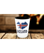 Iceland Shot Glass Icelandic Flag Rune Look Letter Viking Birthday Gift ... - £13.43 GBP