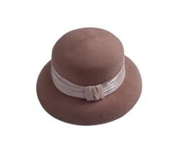 100% French Vintage Wool Lampshade Hat Ladies Fashion Pleated Tulle Bow ... - $54.99