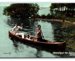 Canoeing at the Island Toronto Ontario Canada DB Postcard T6 - £3.60 GBP