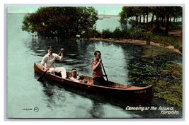 Canoeing at the Island Toronto Ontario Canada DB Postcard T6 - £4.09 GBP