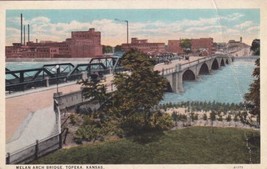 Melan Arch Bridge Topeka Kansas KS Postcard 1926 Carleton Nebraska to Fo... - $2.99