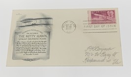 Commemorating Return of &quot;The Kitty Hawk&quot; Wright Brothers Plane Mail Cover 1949 - £7.69 GBP