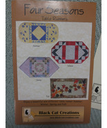 FOUR SEASONS Parchwork &amp; Applique Table Runners PATTERNS by BLACK CAT CR... - £6.29 GBP