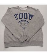 Jerzees Zoom University Pants Not Required Grey Blue Crew Neck Sweatshir... - $19.79