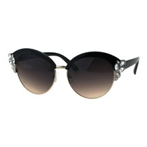 Rhinestone Fashion Sunglasses Womens Round Butterfly Frame UV 400 - £10.25 GBP+