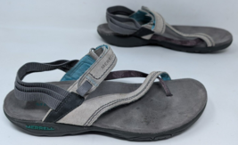 Merrell Drizzle Sandals Women&#39;s Size 9 Mimosa Clove Strappy Gray Leather... - $24.74