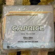 Vintage Caprice NOS Owen Polyester Blanket 72x90 Twin Full Double Bed Bl... - £38.27 GBP