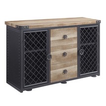 Edina 50&quot; Server, Oak &amp; Sandy Black Finish - $15,057.36 MXN