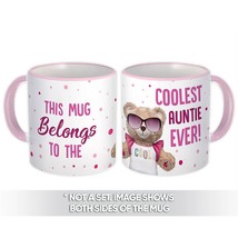 Coolest AUNTIE Ever Bear : Gift Mug Best Family Christmas Birthday Funny - £12.70 GBP