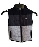 Calvin Klein Puffer Vest Youth Boys Size 4T Zip Front Pockets Black &amp; Gr... - £12.42 GBP
