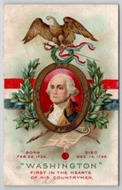George Washington Remembrance Portrait Eagle Patriotic Postcard X26 - $7.95