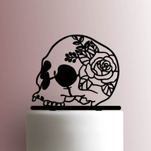 Skull with Rose Flower 225-A756 Cake Topper - $15.99+