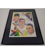 Bobby Thomson Don Larsen Johnny Vander Meer 14x18 Signed Framed Poster - £115.85 GBP