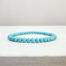 100% Natural Blue Turquoise Beads 4MM round howlite bead 01stand - $68.47