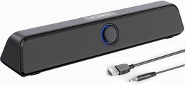 Lenrue Computer Speaker, 10W Pc Speaker For Desktop/Laptop,Sound Bar, Black - $21.96