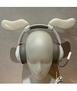 White dog ears for Headphones / Headset for game fun streaming anime cos... - £10.96 GBP