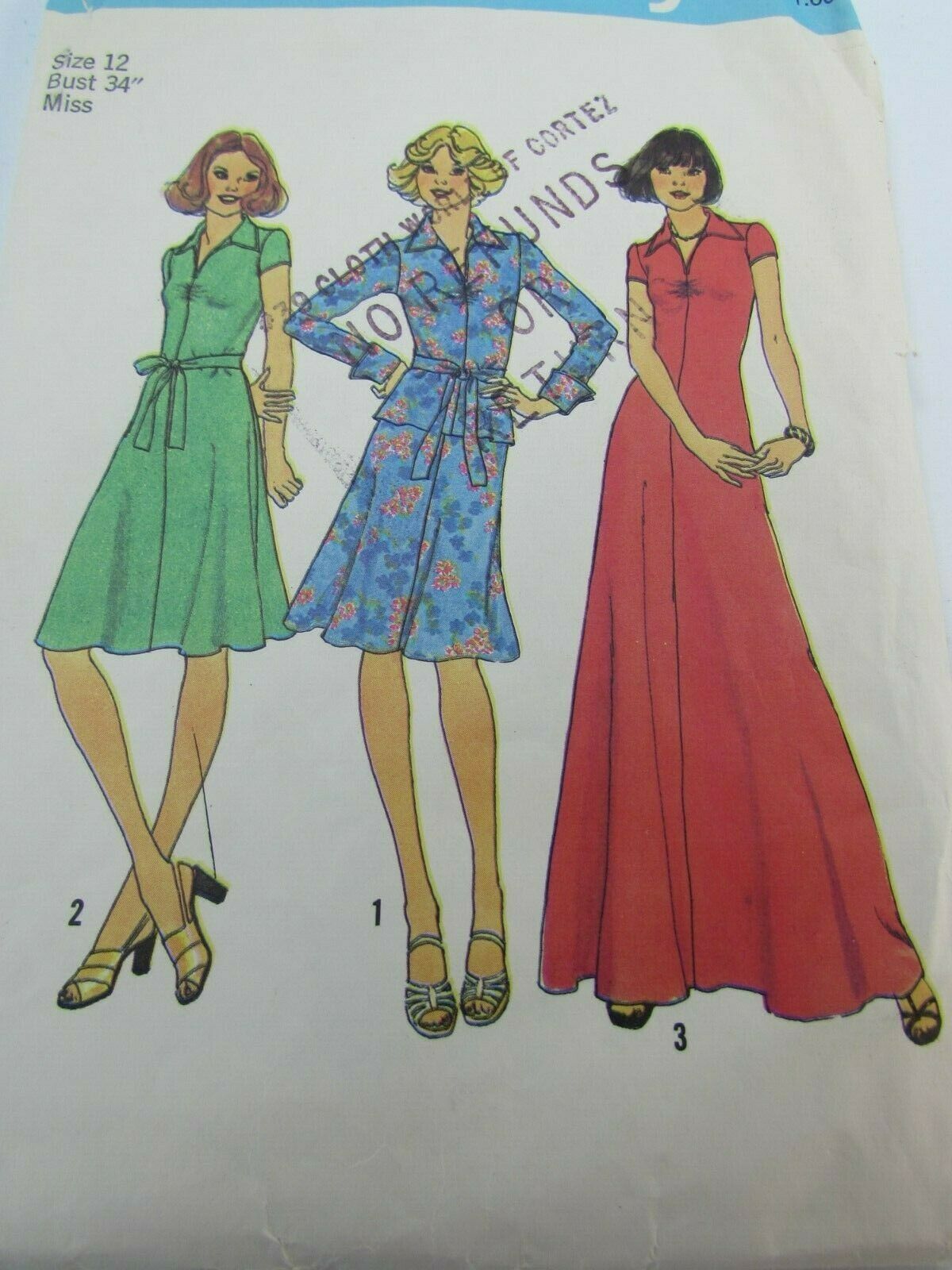 Vintage Simplicity Dress Pattern 7380 Maxi 2 Piece Size 12 31692 - $11.87