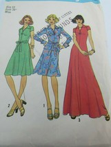 Vintage Simplicity Dress Pattern 7380 Maxi 2 Piece Size 12 31692 - £9.47 GBP