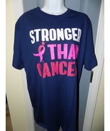Susan G. Komen Stronger Than Cancer T-Shirt Navy Blue Size XL Adult NWOT - $32.62 CAD