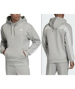 adidas Hooded Sweatshirt Men&#39;s Must Have 3-Stripe OH Long Sleeve Top, Gr... - £22.64 GBP