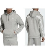 adidas Hooded Sweatshirt Men&#39;s Must Have 3-Stripe OH Long Sleeve Top, Gr... - £21.52 GBP