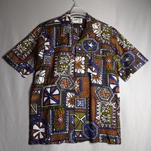Kona Kai Jantzen Hawaiian Multicolor Mens Short Sleeve Button Down Shirt Size Lg - £27.69 GBP