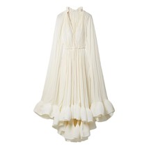 V Neck Long Flounce Women Dress  - $59.00