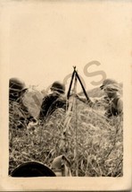 Photo Military Man w/ Rifles B &amp; W 1950s Picture Surname Joyce Caviezel ... - $12.80