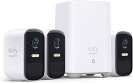 eufy Security, eufyCam 2C Pro 3-Cam Kit, Wireless Home Security System w... - $506.99