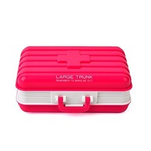 Portable Trunk Shaped Pill Case Box Travel Medication Carry Case - Daily... - £7.86 GBP