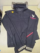 Vtg WW2 US NAVY Uniform Top Cracker Jack Sailor 100% Wool Jacket - Small... - $69.89