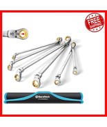 Chrome Vanadium 6-Piece Metric Ratchet Wrench Set with Roll-Up Pouch - $1,651.82 MXN