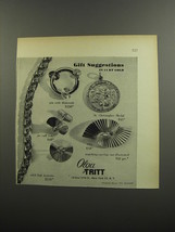 1953 Olga Tritt Jewelry Ad - Gift suggestions in 14 KT gold - £15.01 GBP