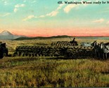 Vtg Postcard Washington Wheat Ready for Market Unused Brighton Robbins Co  - $5.89