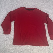 Crazy 8 Thermal Red Waffle Knit 100% Cotton Long Sleeve Youth Large (10/12) - £6.27 GBP