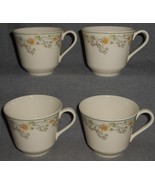 Set (4) Royal Doulton NICOLE PATTERN Handled Cups (No Saucers) MADE IN E... - $27.12 CAD