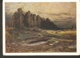 USSR Soviet ART Postcard Painting Elk Island in Sokolniki by Savrasov Tretyakov - £3.03 GBP