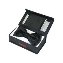 Men Formal Award Bow Tie Hankie Insomnia by Manzini Floral MZS303 Black Gold image 4