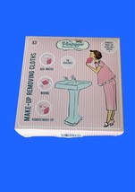The Vintage Cosmetic Company Pink Reusable Make-Up Removing Cloths 3 Pack Nib - £11.67 GBP
