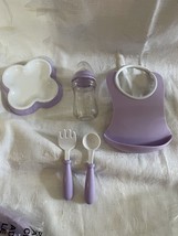 Baby Doll access lot New Baby bottle Plate, bib, cup spoon fits 15&quot; Bere... - $13.81