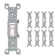 Toggle Switch 15A 120V Non-Grounded Quiet, White - Leviton 01451-WCP (8-... - $276.38 MXN