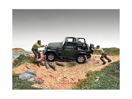 &quot;4X4 Mechanics&quot; 2 Piece Diecast Figure Set 3 for 1/43 Scale Models by American - £21.46 GBP