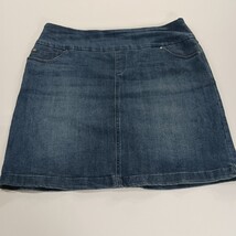 S.C. & Co. Denim Skort Women’s Size Large Blue Pull-On Stretch Mini Denim Skirt image 12
