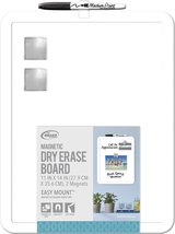 Board Dudes 11&quot; x 14&quot; Plastic Framed Magnetic Dry Erase Board Includes 1... - £11.57 GBP